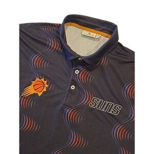 Devereux Phoenix Suns Polo Shirt XL Black Golf NBA Print Performance